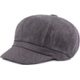 thumbnail image 3 of CoCopeaunts Women Beret Newsboy Cap Winter Spring Solid Color Octagonal Cap Vintage Casual Eight Panel Baker Boy Hat, 3 of 8