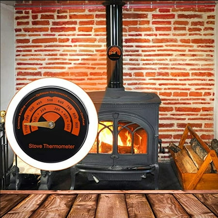 

Worallymy Stove Thermometer Fireplace Fan Circular Pointer Better Control Wood Burner Top Easy to Read Accessories for Protecting Stoves