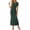 Green, variant on Short Sleeve Floral Midi Dresses For Women Round Neck Bodycon Sundress Casual Summer Elegant Wedding Guest Party Dress