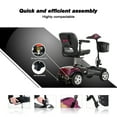 thumbnail image 6 of BTMWAY Mobility Scooter, 4 Wheels Electric Scooter for Seniors, Compact Folding Travel Mobility Scooters for Adult, Transformer Mobility Scooter with Swivel Seat, Front and Rear LED Light, Plum, 6 of 14