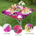 thumbnail image 4 of Square Tablecloth with Elastic Edges 34 * 34 Inch Pioneer Waterproof Flower Power Table Cover Washable Indoor and Outdoor for Party Kitchen Dinner Banquet Patio Picnic, 4 of 6