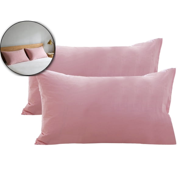 2 Pack Microfiber Pillow Cases, Soft Pillowcases with Envelope Closure, Wrinkle, Fade and Stain Resistant Pillow Covers