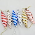 thumbnail image 4 of HEVIRGO 6Pcs/Box Spiral Ball Fine Workmanship Increase The Festive Atmosphere Merry Christmas Tree Hanging Decor for Living Room, 4 of 10