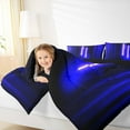 thumbnail image 4 of Feelyou Glitter Blue Lines Bedding Comforter Set for Kids, Neon Gradient Lightning Twin Comforter Sets, Modern Fashion Abstract Reversible Bedding Set, Microfiber Bedroom Decor, 2 Pieces, 4 of 8