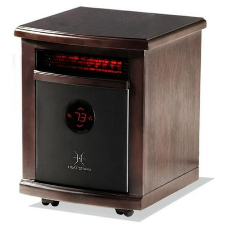 Heat Storm Logan Portable Infrared Space Heater - Stylish - 1500 Watts - Built in Thermostat & Overheat Sensor - Remote