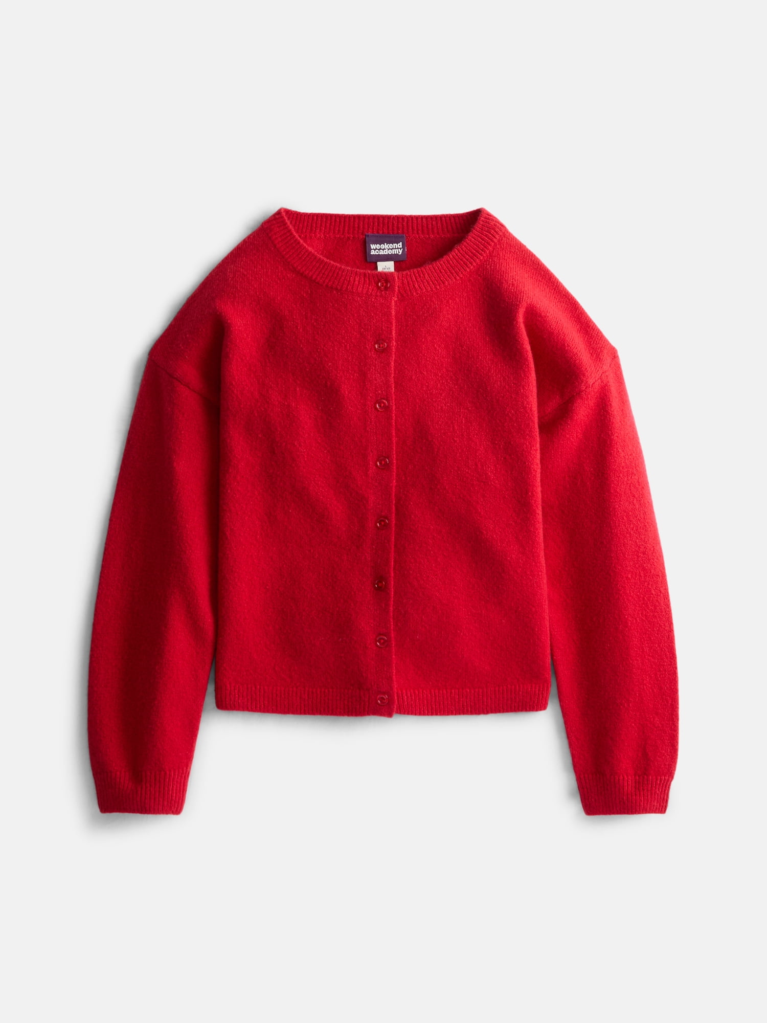 Weekend Academy Girls Button Front Cardigan with Long Sleeves, Sizes 4-18