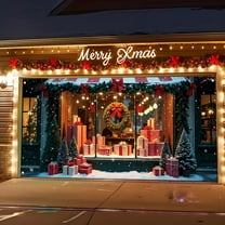 Christmas Background Cloth for Garage Decorations Large Polyester Fabric Holiday Photo Backdrop Photography Props Party Supplies Home Garage Background