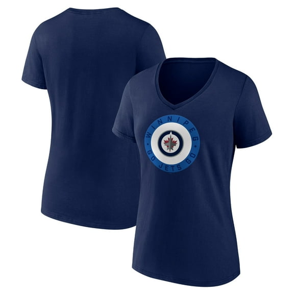 Women's Navy Winnipeg Jets Proclamation V-Neck T-Shirt