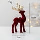 thumbnail image 5 of Adornos colgantes de alce para árbol de Navidad, manualidades decorativas con purpurina Rojo, 5 of 6