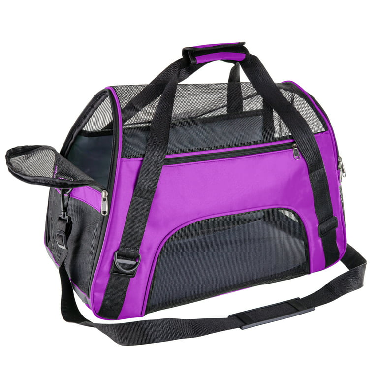 ROSEBB Pet Carrier,Dog Carrier Cat Carrier Airline Approved,Collapsible  Soft Sided TSA Approved Pet Carrier for Medium and Small Cats, Puppies Up  to 15 Lbs, Cat Travel Carrier(Medium Purple) - Yahoo Shopping