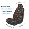 thumbnail image 3 of Daiia Doodle Barbeque Printed Car Seat Cover - Waterproof & Sweatproof - Universal Fit, Machine Washable, Non-Slip - Seat Protector for Car, Truck, SUV, Van (1 Pack), 3 of 5