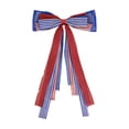 thumbnail image 3 of Virelaxpo Independence Day Bow Red White Blue Striped Hair Accessory Party Decor Bag Hat Gift Wrap 4th of July, 3 of 8