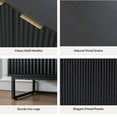 thumbnail image 4 of EYYTHUNG 2-Door Fluted Storage Cabinet Mordern Accent Sideboard Buffet, Adjustable Shelves, Wooden Credenza, Console Table, Black, 4 of 8