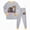 R599-Grey, variant on NOLDARES Toddler Baby Girl Fall Winter Clothes Outfits Funny Print Graphic Girl Fall Sweatshirt Pant Set(Beige,7-8 Y)