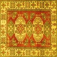 thumbnail image 1 of Ahgly Company Machine Washable Indoor Square Persian Yellow Traditional Area Rugs, 5' Square, 1 of 4