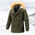 thumbnail image 2 of Dovford Men's Fleece Lined Parka Jacket Hooded Puffer Jacket Warm Winter Coat Thicken Jackets Windproof Coats, 2 of 6