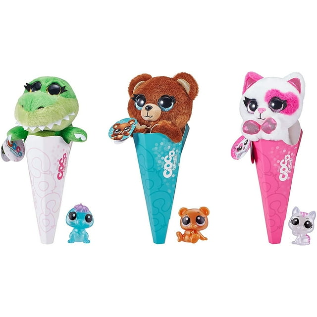 Coco Cones 3 Pack Surpreted Surpreted Surpreted Plush Toys con Baby Collectible Sorpresa en Coco Surprise Coco Surprise