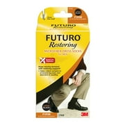 Futuro Microfiber Dress Socks For Men, Black, Medium, 1 pr