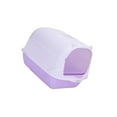 thumbnail image 1 of serony Pet Litter Tray Enclosed Potty Toilet Small Animals Hooded Cat Litter Box Purple, 1 of 7