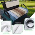thumbnail image 5 of Golf Cart Seat Covers for 2 Seater,Blue Brown Microfiber Cart Seat Towel Blanket,Farmhouse Wood Grain Vintage Vertical Striped Absorbent NonSlip Bench Seats Protector for Golf Course 51"x31", 5 of 9