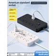 thumbnail image 3 of JOUALY 19-in-1Compact Power Strip, Surge Protector with 13 Wide Spaced AC Outlets & 6 USB Ports(3A3C), Flat Plug 5FT Cord, FCC Certified USB Charging Station for Home Office Dorm Travel, white, 3 of 5