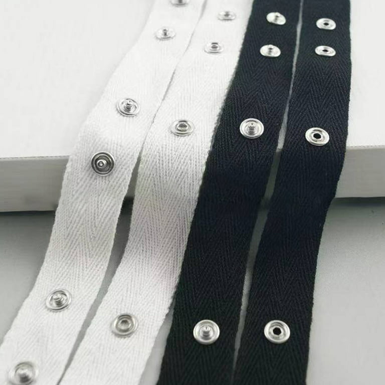 Cotton Snap Tape with Metal Snaps by the Yard