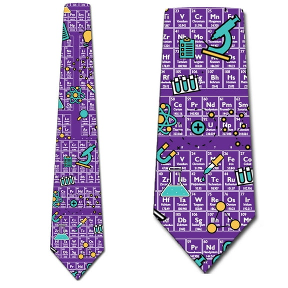 Periodic Tables Tie Science Tie Chemistry Necktie by Three Rooker