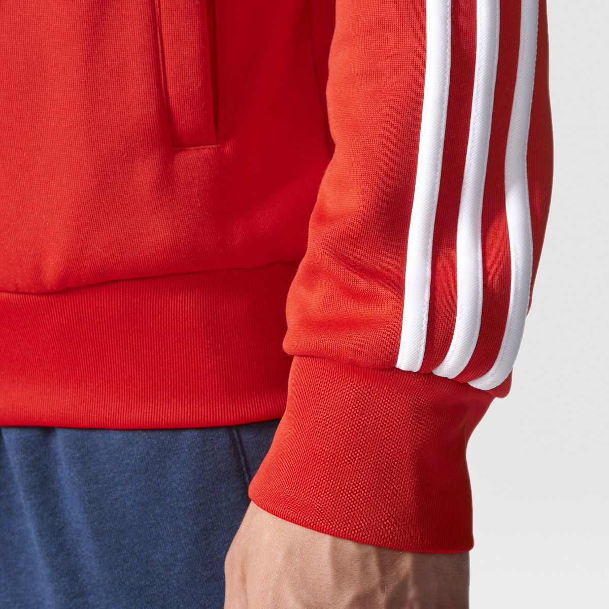 Adidas Originals Superstar Men's Track Jacket Vivid Red/White ay7062 - image 5 of 5