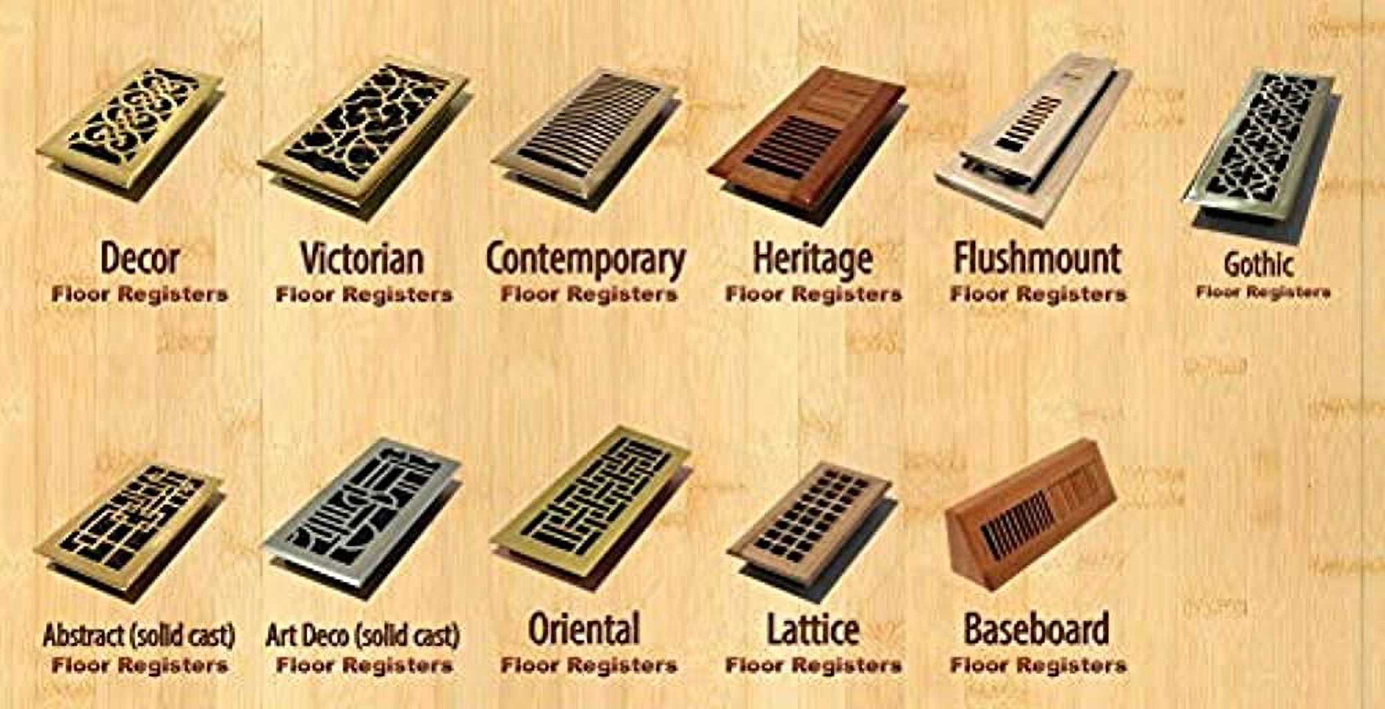 Decor Grates SPH408-A Floor Register, 4x8, Antique Brass
