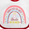thumbnail image 4 of Inktastic Handpicked for Earth by My Uncle in Heaven Rainbow Boys or Girls Baby Bib, 4 of 4