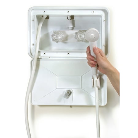 Exterior Shower Box with Shower Head for RV / Marine / Home use - Thetford (Best Replacement Rv Shower Head)