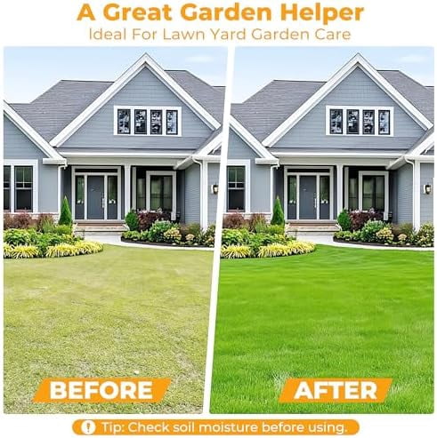 Lawn Aerator, Aerator Lawn Tool with 16 Spikes Spring Base and Gloves Pre-Assembled Manual Yard Aerator Tool Automatic Leaf and Dirt Cleaning for Yard Lawn Garden Aeration$$Garden & Patio