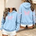 thumbnail image 5 of Hurxie Women's Graphic Hoodies Print Drawstring Long Sleeve Pocket Sweatshirt Pullover Tops, 5 of 6