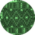 thumbnail image 1 of Ahgly Company Indoor Round Oriental Emerald Green Traditional Area Rugs, 7' Round, 1 of 4