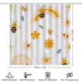 thumbnail image 2 of Cute Bees And Rainbows Pattern Shower Curtain Bathroom Sets Toilet Lid Rug, Bath Mat And Contour Mat, Shower Curtain 4Pcs, 2 of 8
