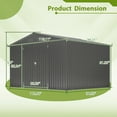 thumbnail image 2 of 10X8 FT Outdoor Storage Shed, All Weather Metal Sheds with Lockable Doors, Tool Shed for Garden, Patio, Backyard, 2 of 5