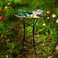 thumbnail image 7 of Outdoor Bird Bath, Solar Bird Bath, Butterfly Pattern, With Metal Stand, Attracts Birds, For Garden,Lawns,Patio, 7 of 7
