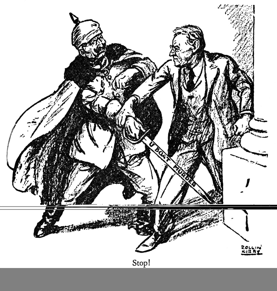 Cartoon Wilson 1916 NWilson And The Kaiser American Cartoon From The