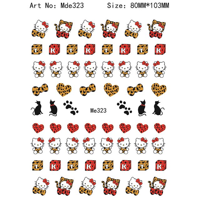 1 Uds nuevo Anime Sanrio suministros para uñas pegatinas de uñas dibujos animados Melody Kulomi Cinnamoroll dibujos animados 3D pegatinas adhesivas prensa en las uñas