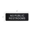 thumbnail image 4 of Thunder Group PLIS9335BK "No Public Restrooms" Information Sign with Symbols, 9 by 3-Inch, 4 of 4
