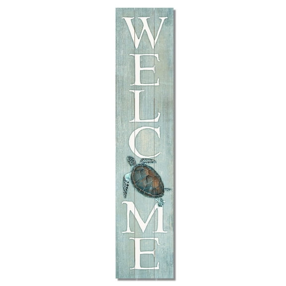 Highland Home "Sea Turtle" Indoor/Outdoor Wood Welcome Sign