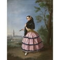 thumbnail image 2 of Manuel Cabral Aguado Bejarano 19x24 Black Ornate Framed Double Matted Museum Art Print Titled: Seville Maja (C. 1850), 2 of 5