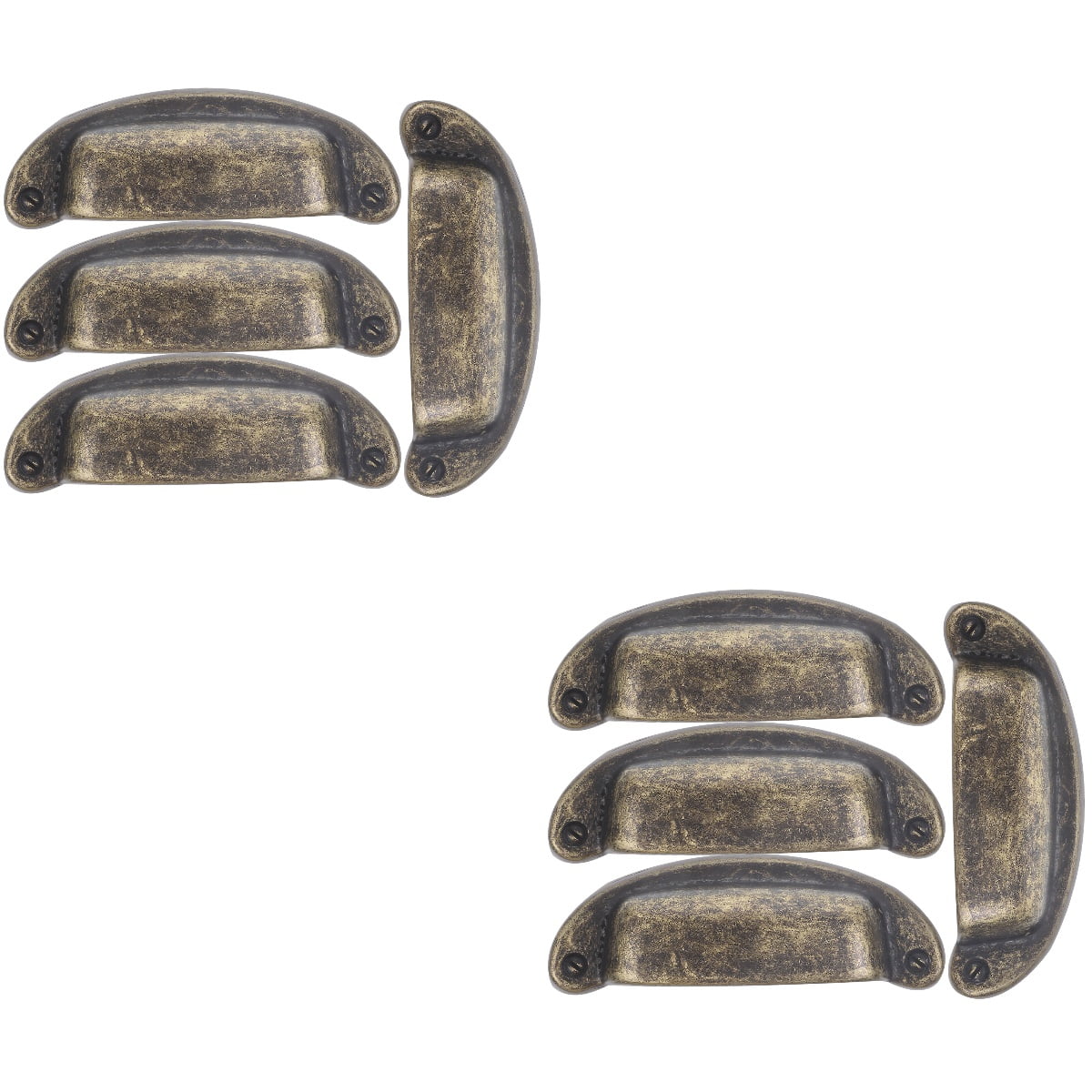 FUEENIRVA Vintage Drawer Handles Dark Brown Antique Cabinet Pulls Durable for Home 8Pcs