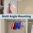thumbnail image 6 of Bxaolu Hat Organizer for Baseball Caps Hat Rack for Wall Hat Hooks Hat Storage Holder for Closet Door Adhesive/Drill Mount 4 Pack, Black, 6 of 9