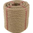 thumbnail image 1 of Jute Rope 3/4 Inch x 50 Ft, 20mm Thick Twisted Manila Ropes, Natural Heavy Duty Hemp Rope for Swing Bed,Crafts,Railing, Tug of War, Landscaping, Gardening, Bundling, Hammock, Home Decorating, 1 of 9