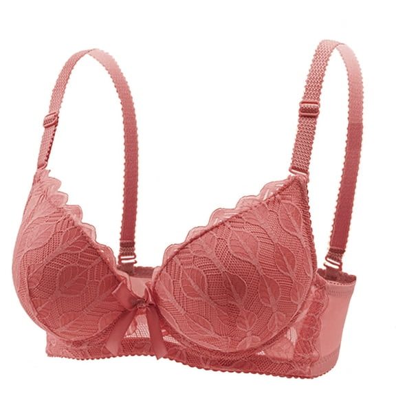 Npasoilc Front Closure Underwire Lace Bra for Women Embroidered Breathable Thin Lightweight Comfortable Daily Underwear