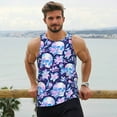 thumbnail image 6 of Logiee crystal Skull flower leaf Print Men's Workout Tank Top,Quick Dry Workout Tank Top,Gym Muscle Tee,Fitness Bodybuilding Sleeveless T Shirt-Medium, 6 of 7