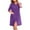 #2_Purple, variant on Womens Summer Nightgown 2025 Crew Neck 3/4 Sleeve Nightdress Front Zipper Ultra Soft Textured Loose Coverup Comfort Casual Pajama Loungewear Pjs Dressess