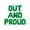 Green, variant on Letter Balloons - OUT AND PROUD 16" Inch Alphabet Letters Foil Mylar Balloon Pride Day Party Banner (White)