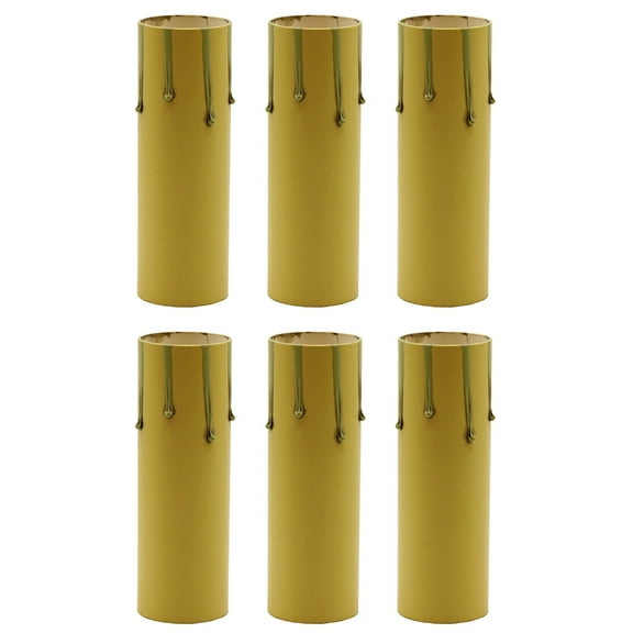 Creative Hobbies 4' Fibre Drip Candle Covers for Medium (Edison) Base Sockets, Wholesale Pack of 6 Covers